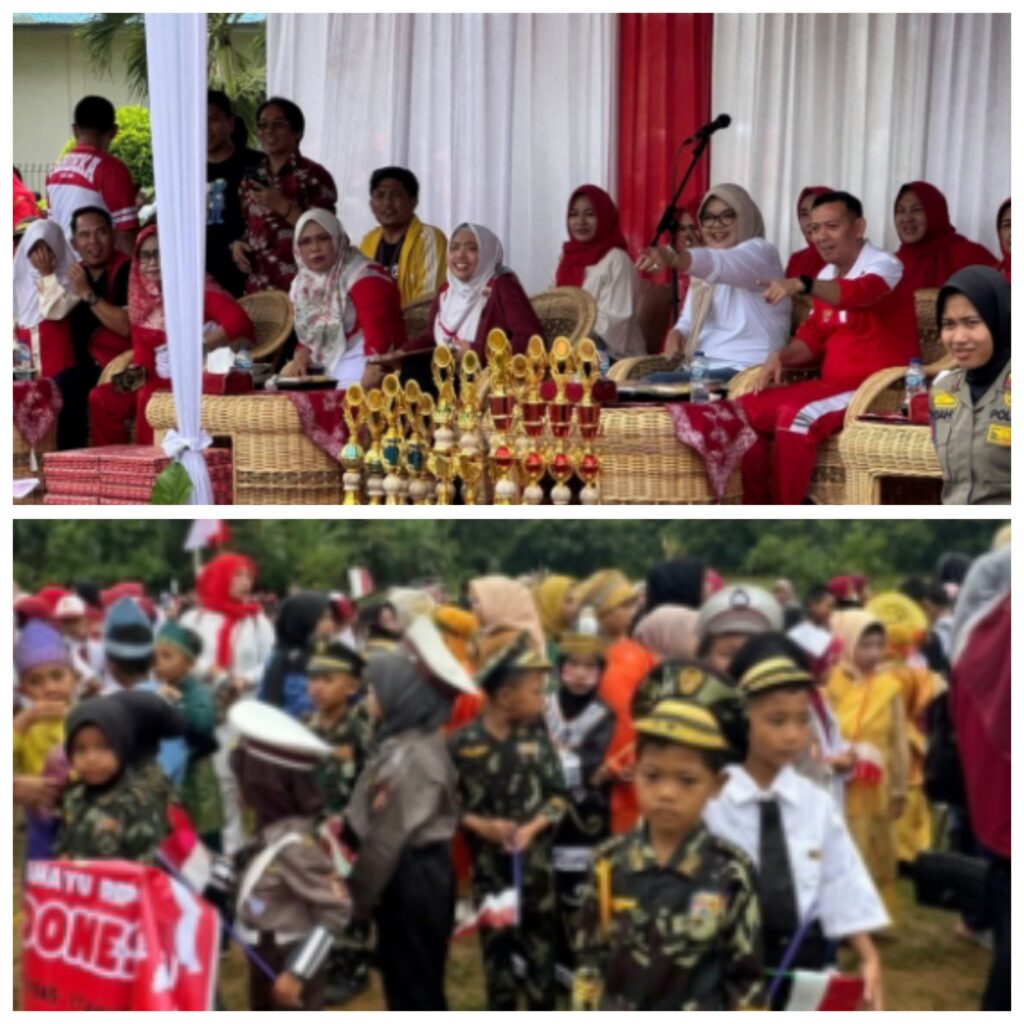 Wakil Bupati Tanjabtim Muslimin Tanja Lepas Peserta Pawai Pembangunan HUT RI ke-80 
